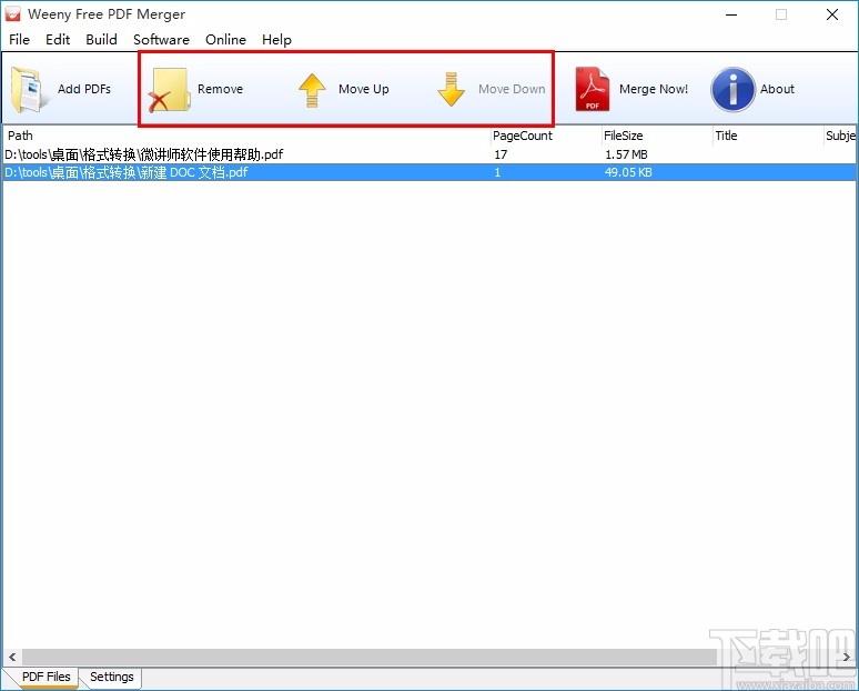 Weeny Free PDF Merger,PDF合并软件,PDF合并
