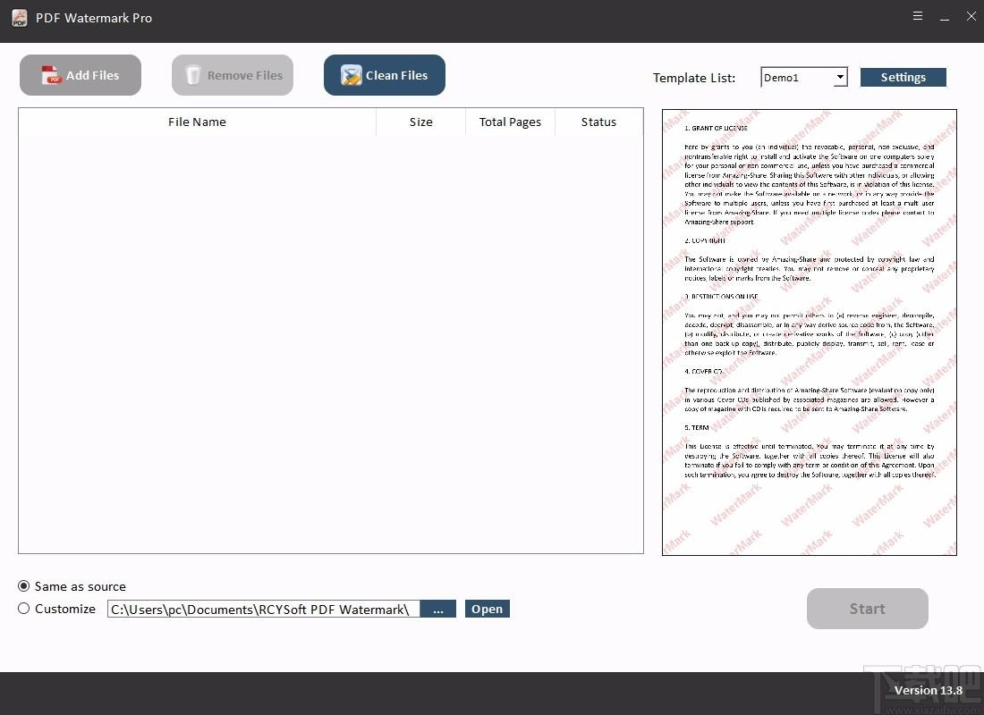 PDF Watermark Pro下载,PDF加水印软件,PDF加水印