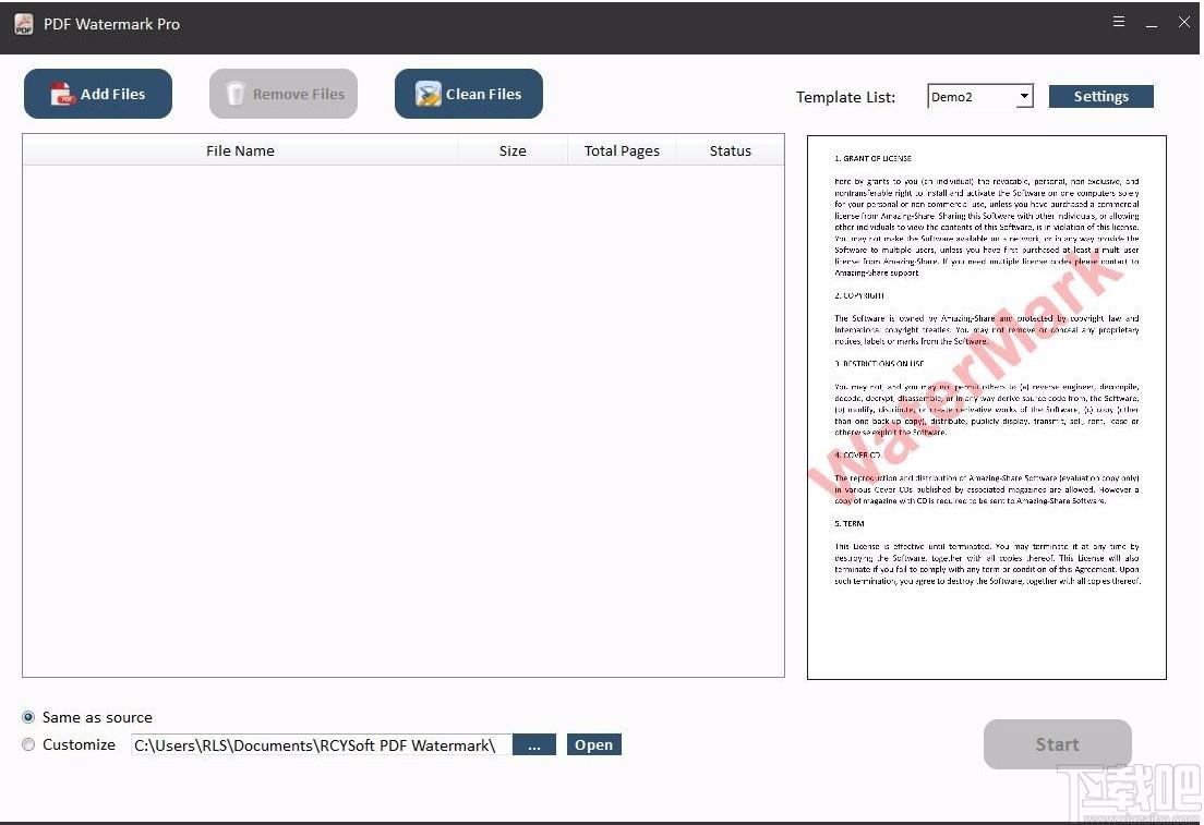 PDF Watermark Pro下载,PDF加水印软件,PDF加水印